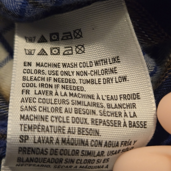 American Eagle Women’s “Seriously Soft” Plaid Snap Button Shirt – Size M - Picture 8 of 16